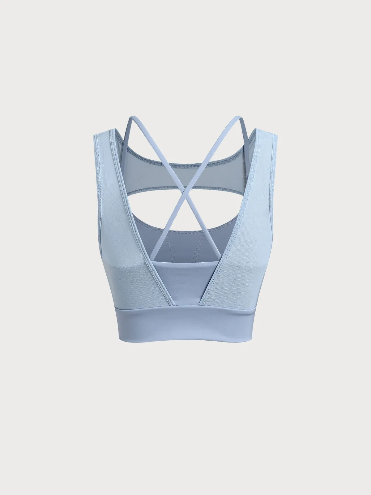 Blue Cutout X Cross Sports Tank Top sold by BERLOOK product image thumbnail 3