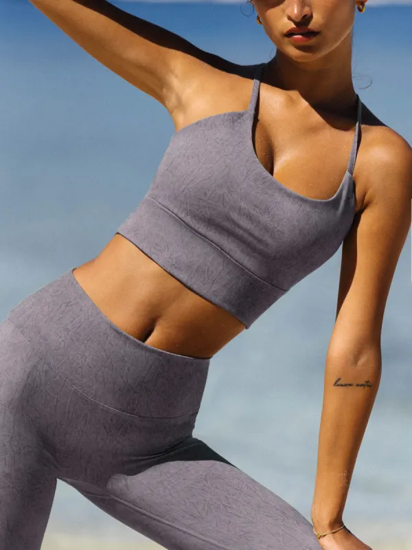 Purple Backless Sports Bra sold by BERLOOK