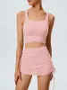 Pink Criss-Cross Strappy Sports Bra sold by BERLOOK