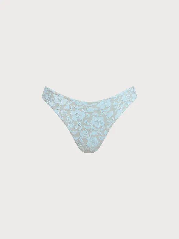 Light Blue Textured Bikini Bottom sold by BERLOOK