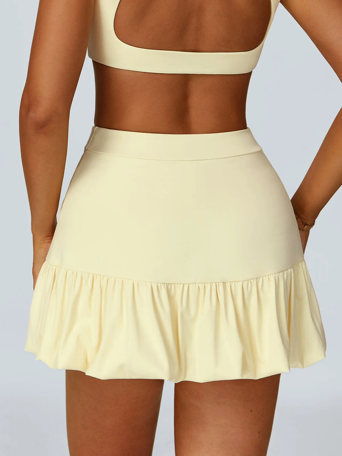 Light Yellow Chic Sporty Skirt sold by BERLOOK product image thumbnail 4