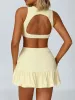 Light Yellow Chic Sporty Skirt sold by BERLOOK