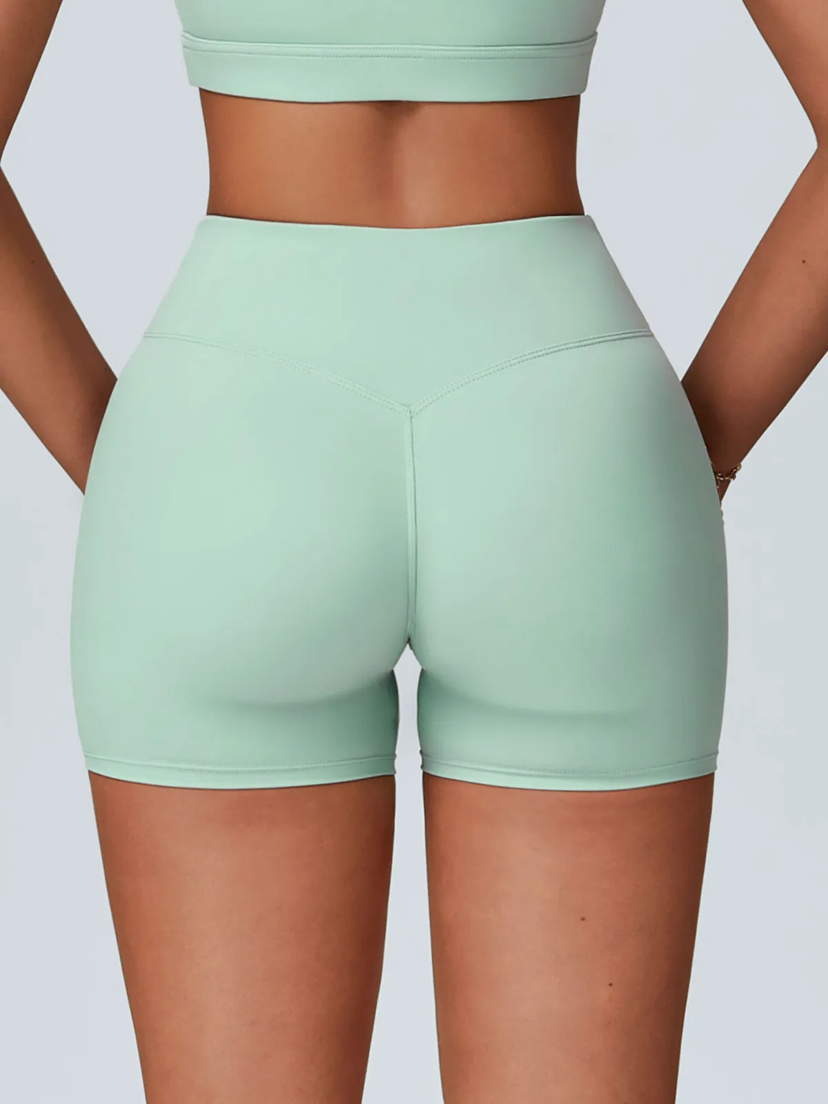 Light Green V Cut Sports Shorts 3" sold by BERLOOK product image thumbnail 2