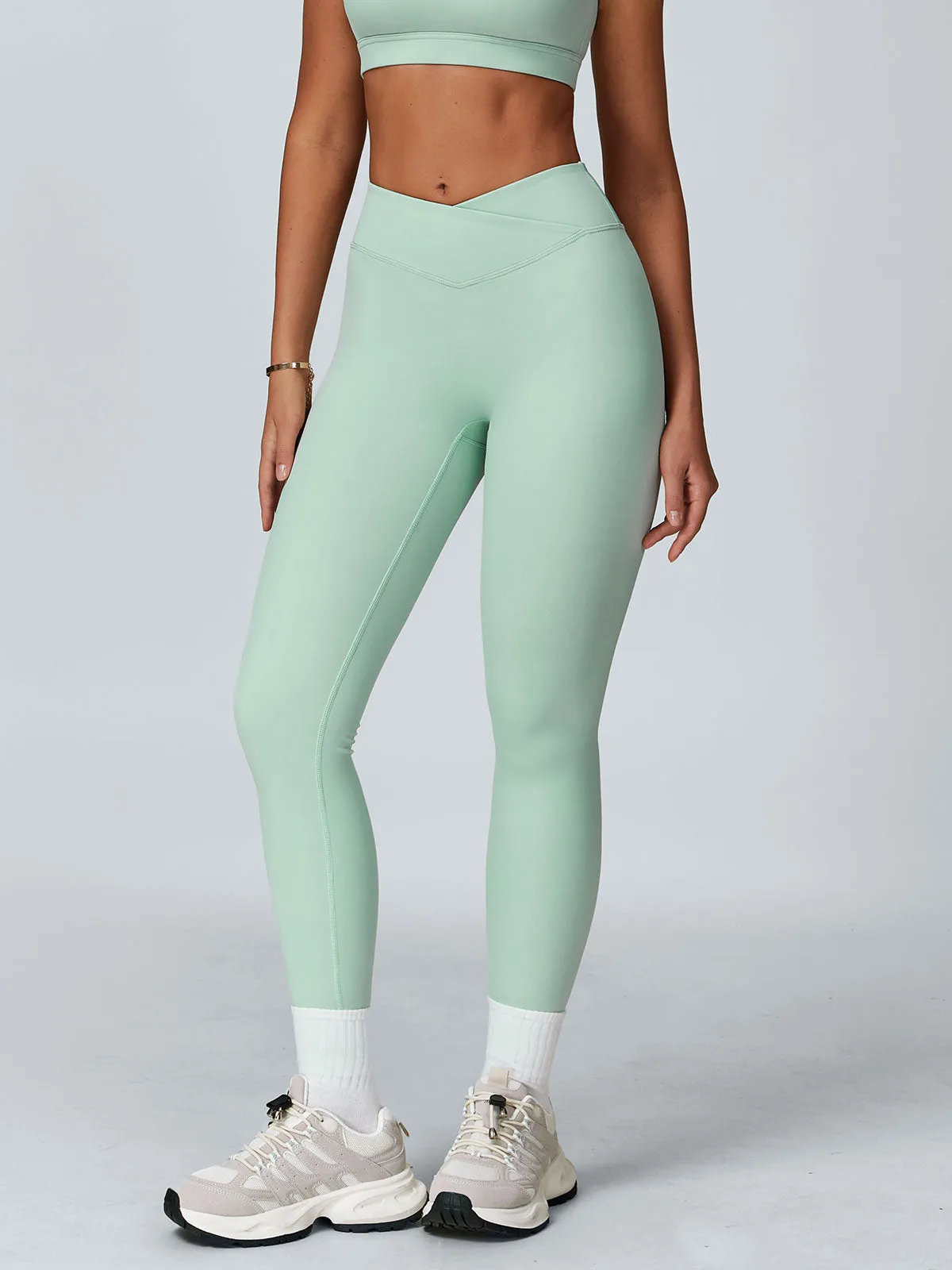 Light Green V Cut Leggings 26" sold by BERLOOK