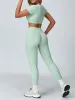 Light Green V Cut Leggings 26" sold by BERLOOK