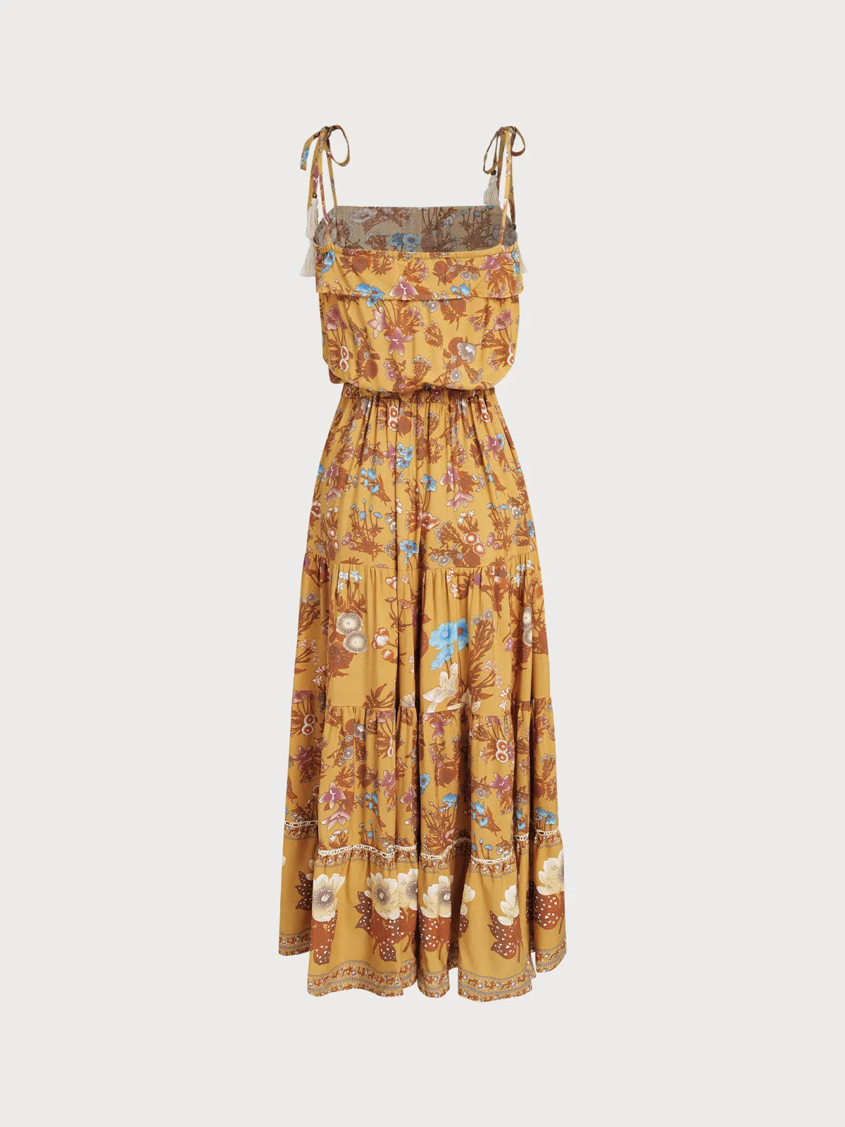 Yellow Print Beach Dresse sold by BERLOOK product image thumbnail 2