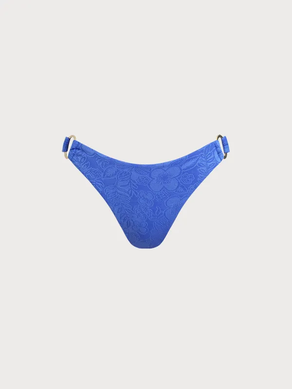 Blue Textured O-Ring Bikini Bottom sold by BERLOOK