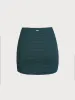 Dark Green Textured Cover up Skirt sold by BERLOOK