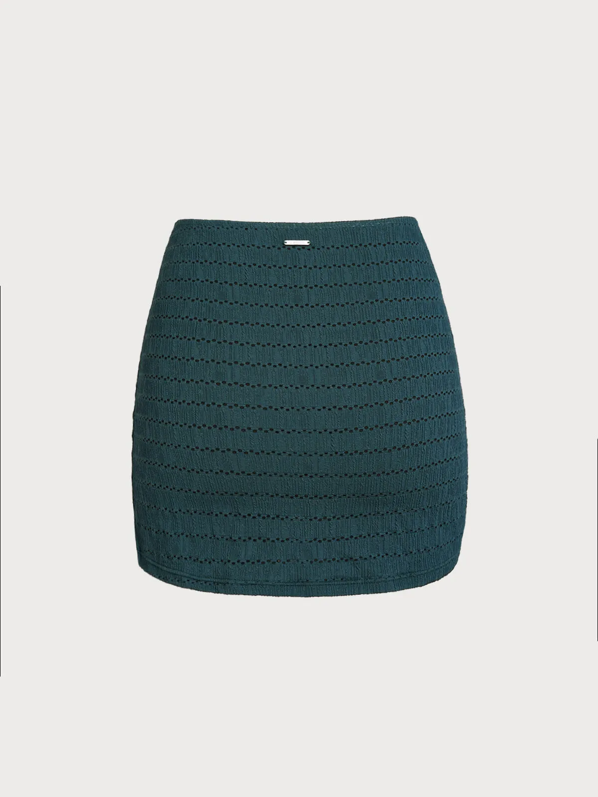 Dark Green Textured Cover up Skirt sold by BERLOOK product image thumbnail 2