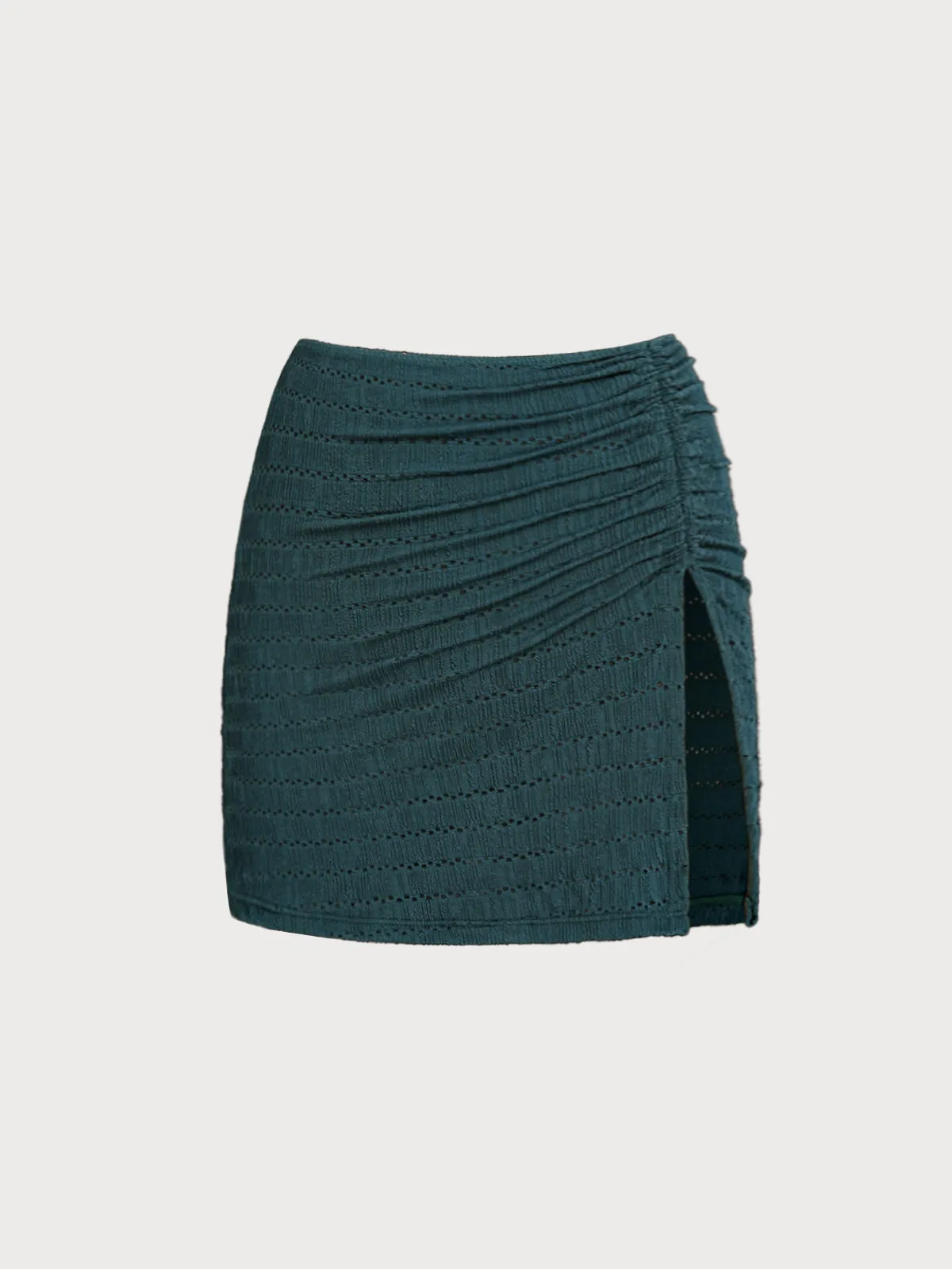 Dark Green Textured Cover up Skirt sold by BERLOOK