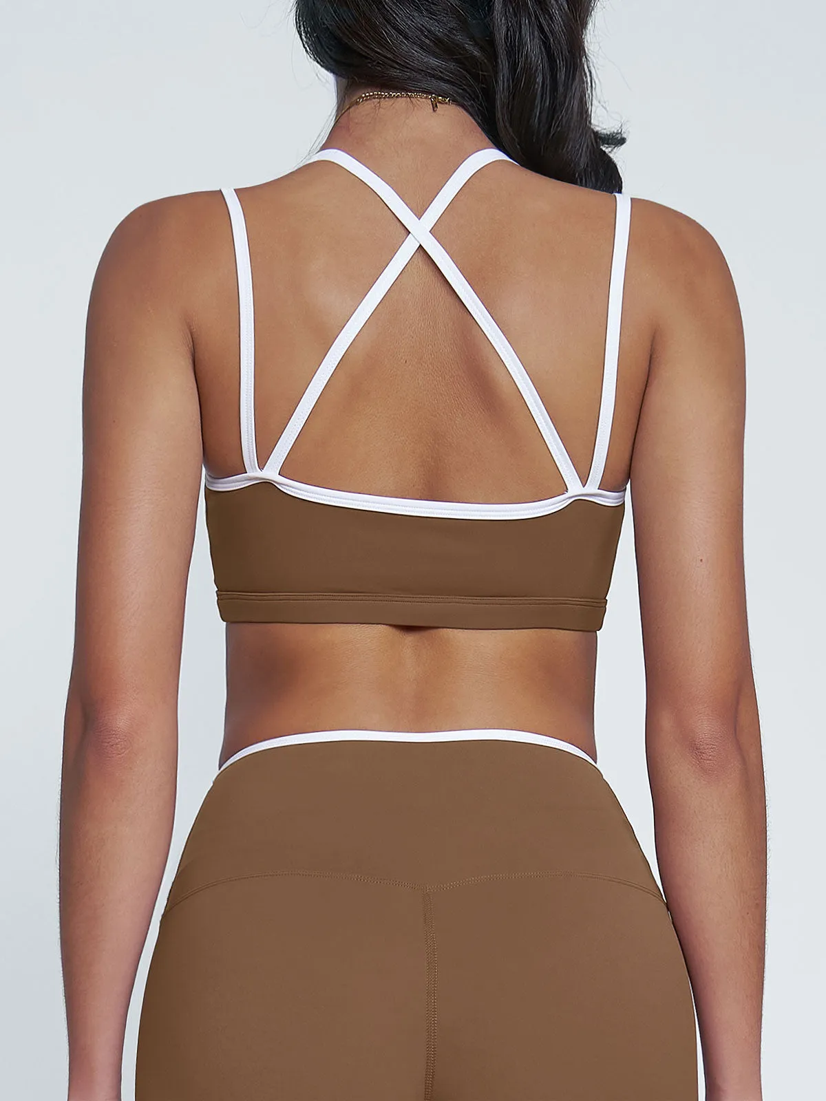 Brown X Cross Sports Bra - Light Support sold by BERLOOK product image thumbnail 3