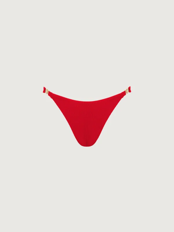 Red Gold-Accented Bikini Bottom sold by BERLOOK