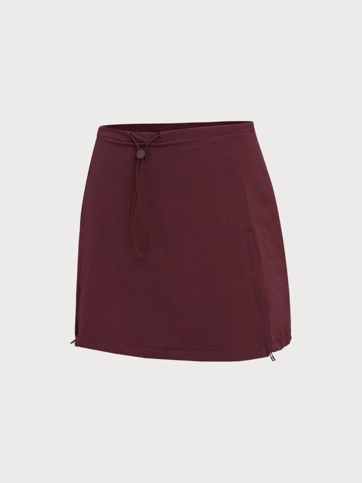 Burgundy A-line Sport Skirt sold by BERLOOK product image thumbnail 2