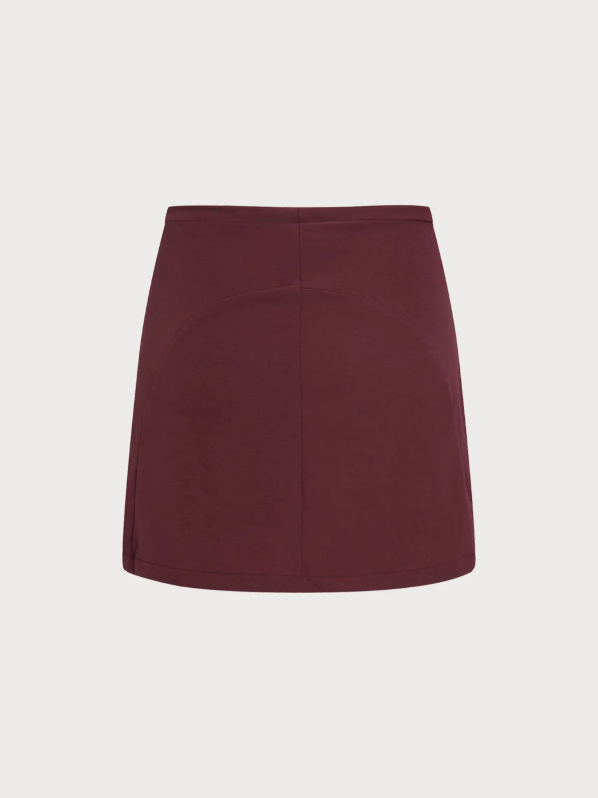 Burgundy A-line Sport Skirt sold by BERLOOK product image thumbnail 3