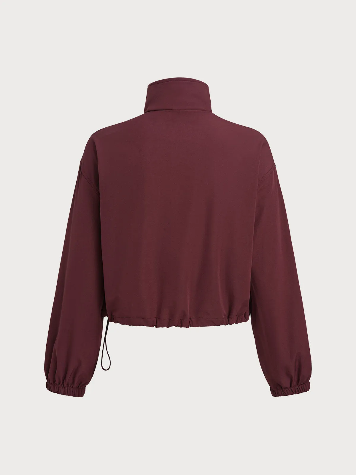 Burgundy Half-Zip Sport Jacket sold by BERLOOK product image thumbnail 2