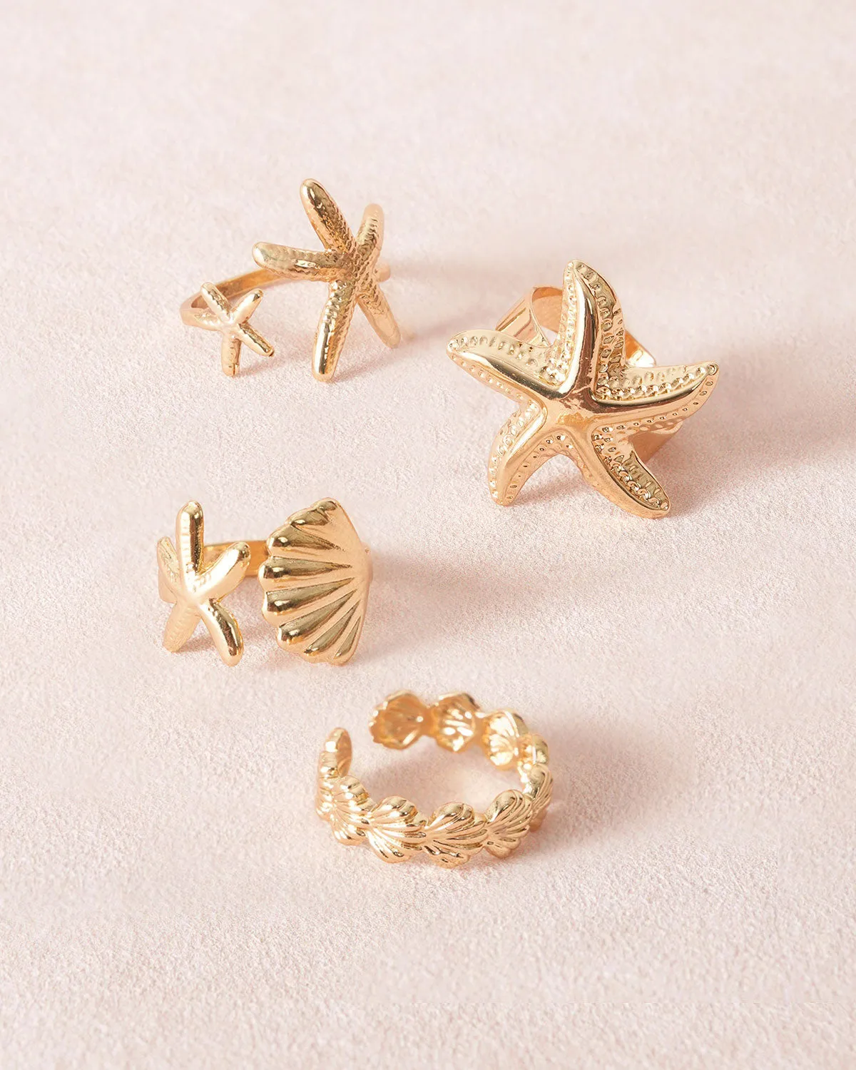 Sunset Shore Starfish Rings Set sold by BERLOOK product image thumbnail 2