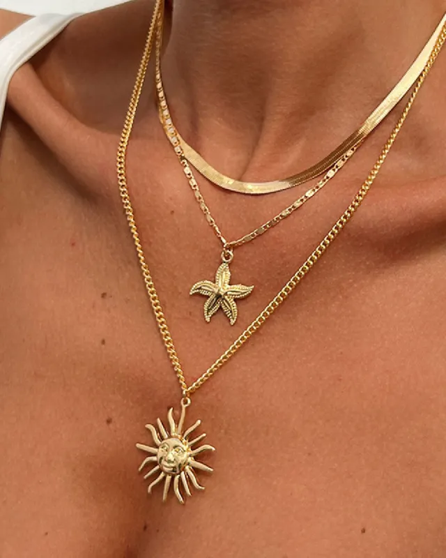 Layered Golden Sun Necklace made by BERLOOK