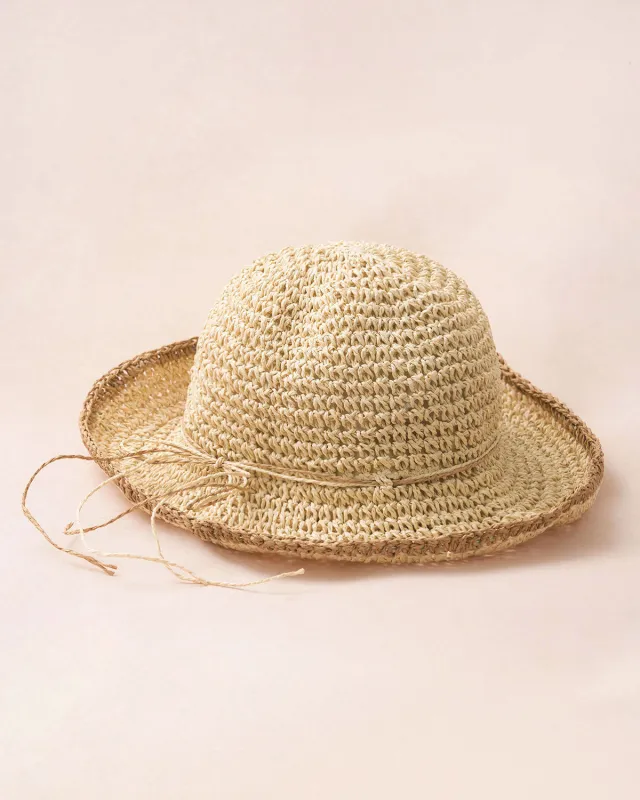 Boho Beige Wide-Brim Hat sold by BERLOOK