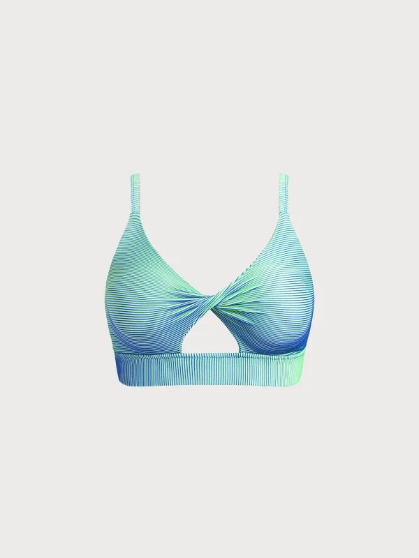 Green Cutout X Cross Plus Size Bikini Top sold by BERLOOK
