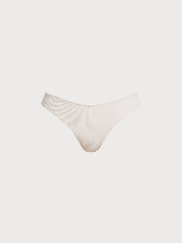 Off White Full Coverage Bikini Bottom sold by BERLOOK