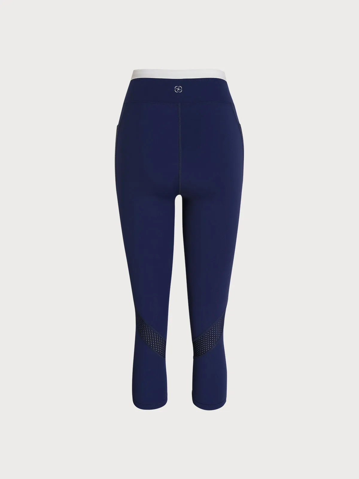 Navy Contrast Workout Leggings 21" sold by BERLOOK product image thumbnail 3