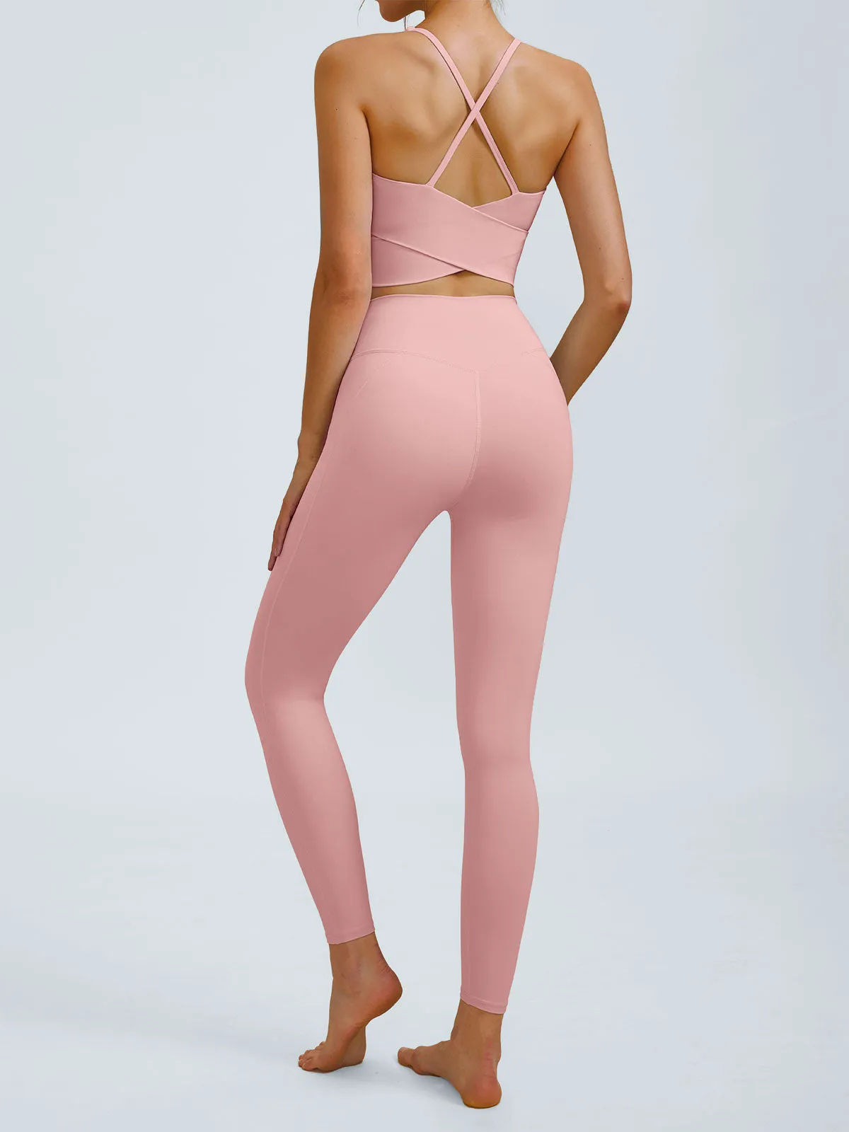 Pink V-Waist Leggings 24" sold by BERLOOK product image thumbnail 5