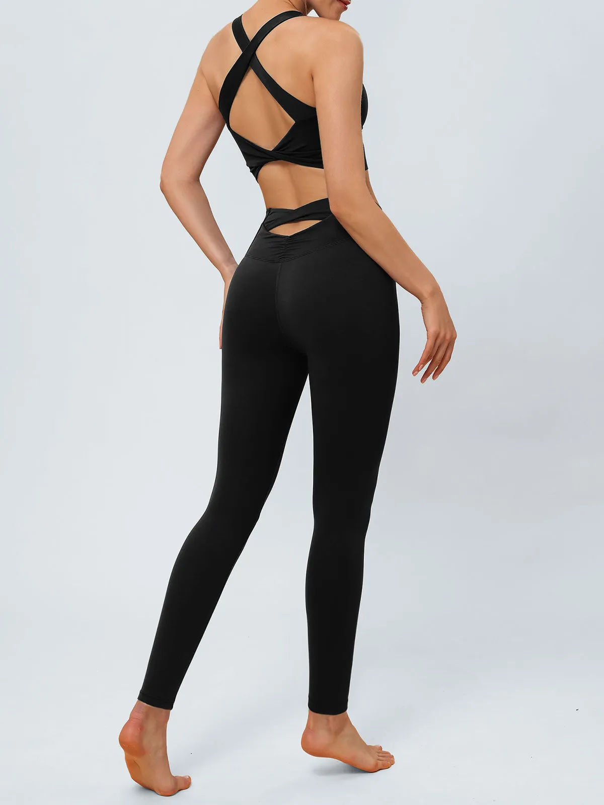 Black Cut Out Leggings – 28" Inseam sold by BERLOOK