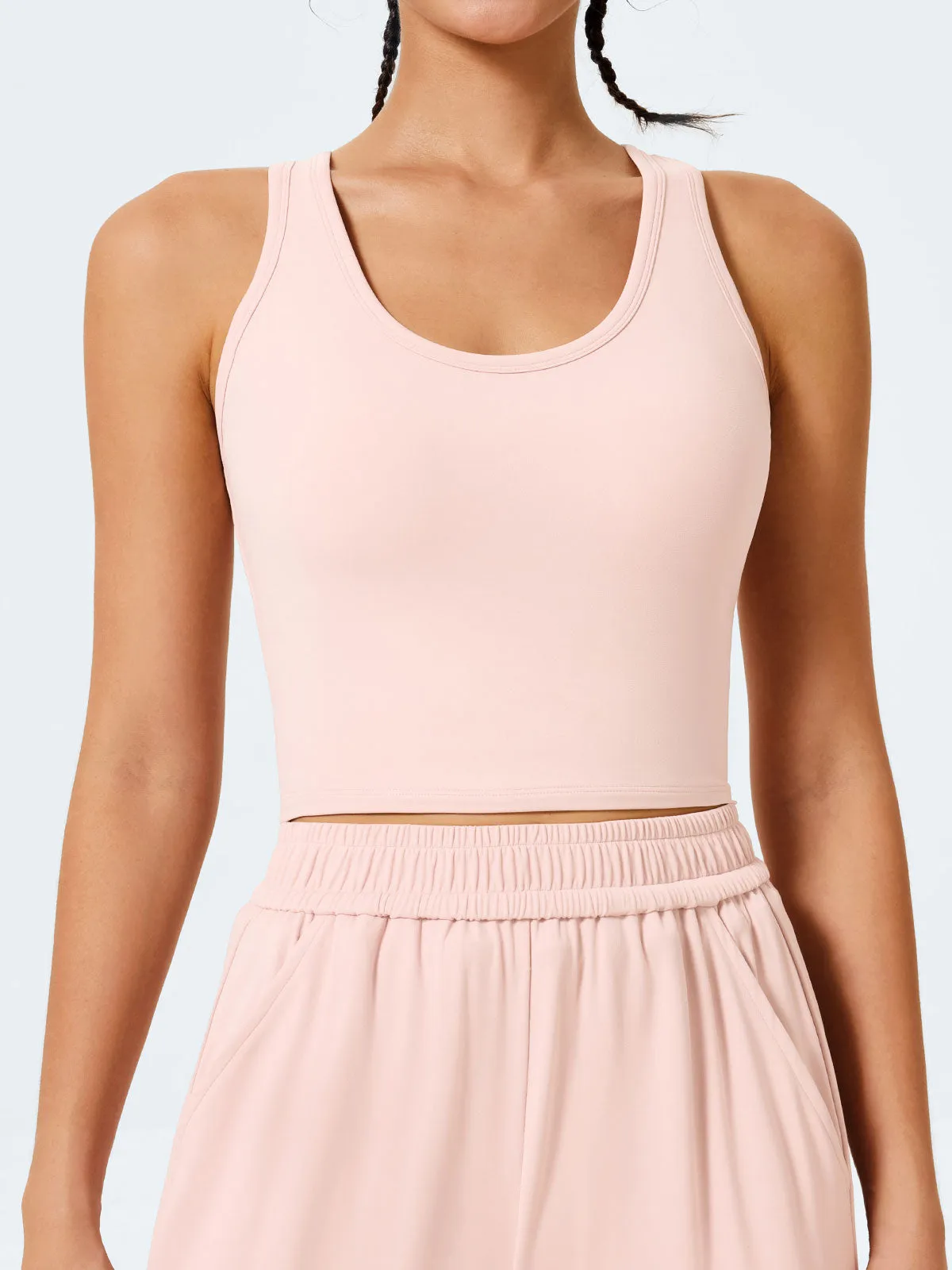 Pink Twist Back Tank Top sold by BERLOOK product image thumbnail 2