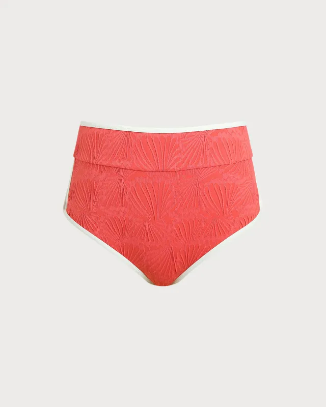 Red Jacquard Full Coverage Surf Bottom sold by BERLOOK