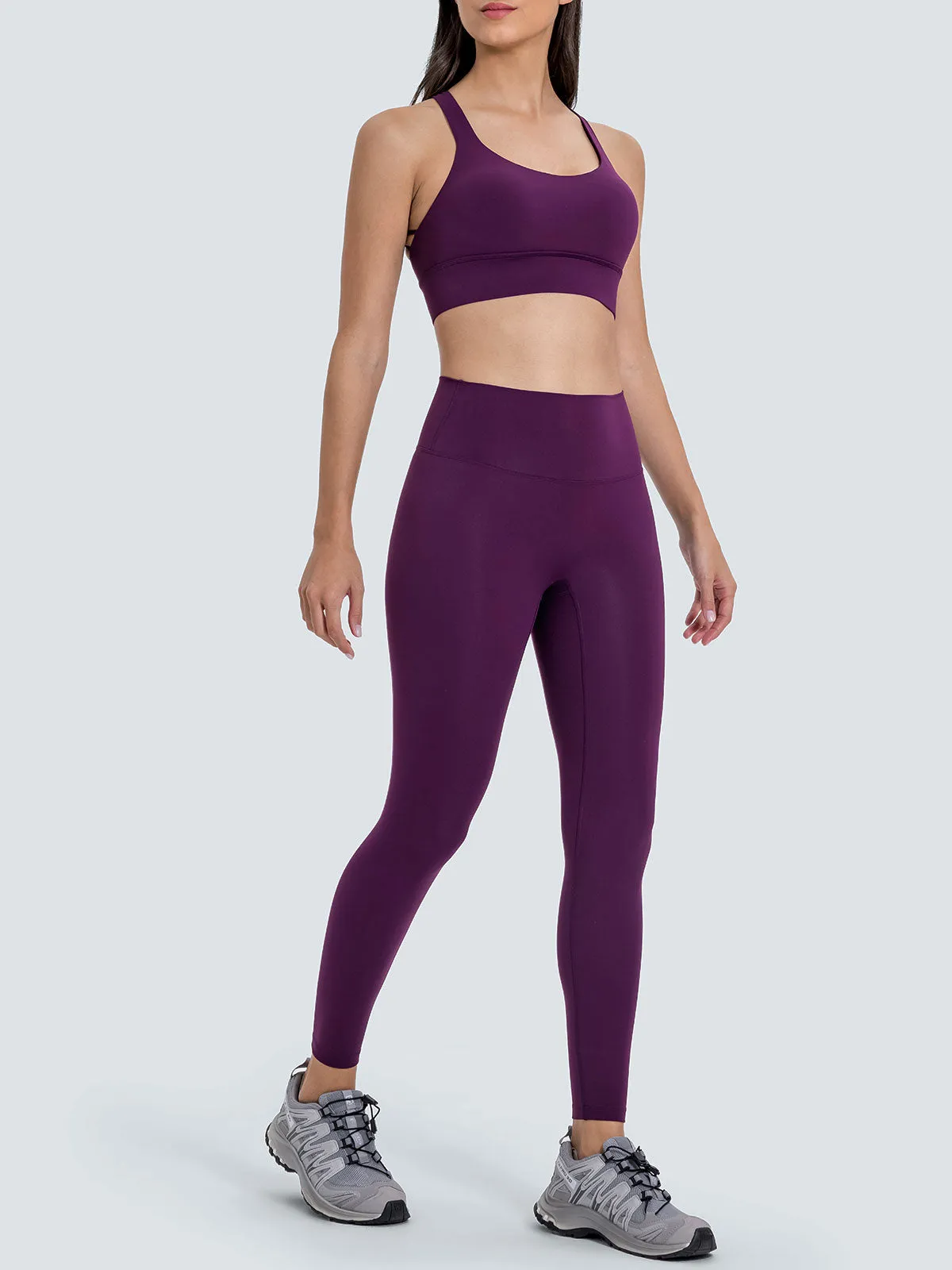 Purple Weave Cross Back Sports Bra sold by BERLOOK product image thumbnail 5