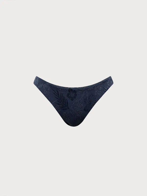 Blue Shimmer Textured Bikini Bottom sold by BERLOOK