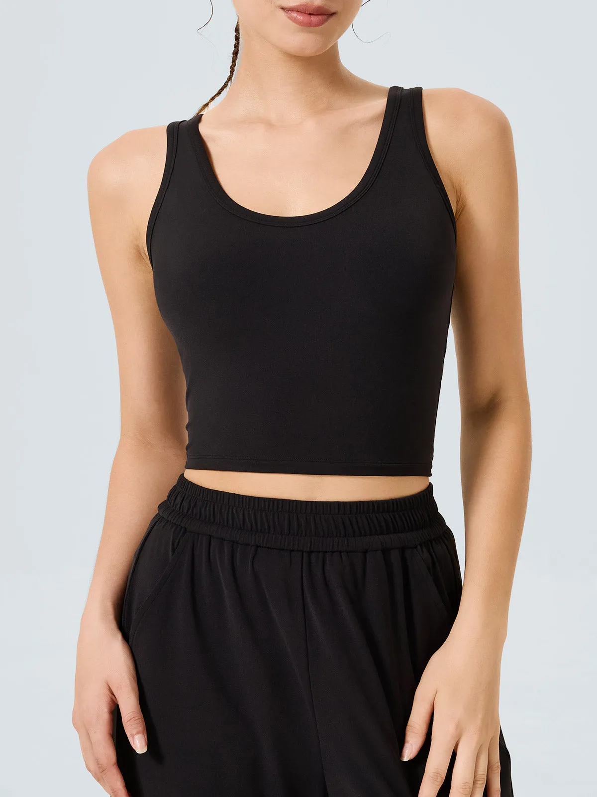 Black Twist Back Tank Top sold by BERLOOK product image thumbnail 2