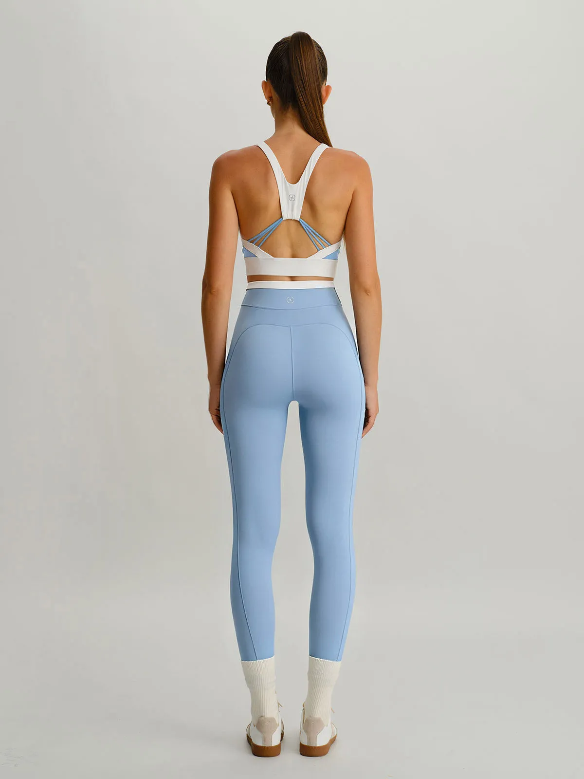 Light Blue Natural Waisted Leggings 25" sold by BERLOOK product image thumbnail 5