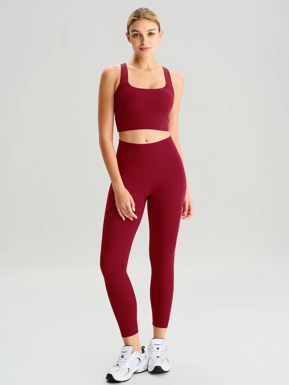 Wine Red Twist X-Cross Sports Bra - Light Support sold by BERLOOK product image thumbnail 4