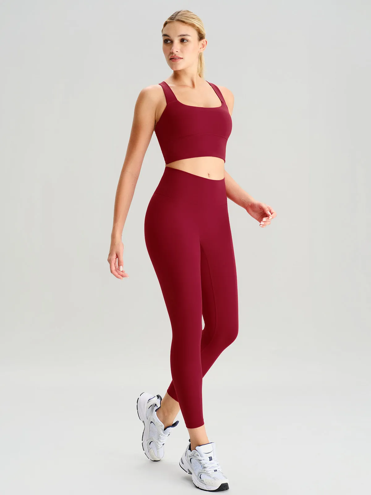 Wine Red Cut Out Leggings 24" sold by BERLOOK product image thumbnail 3