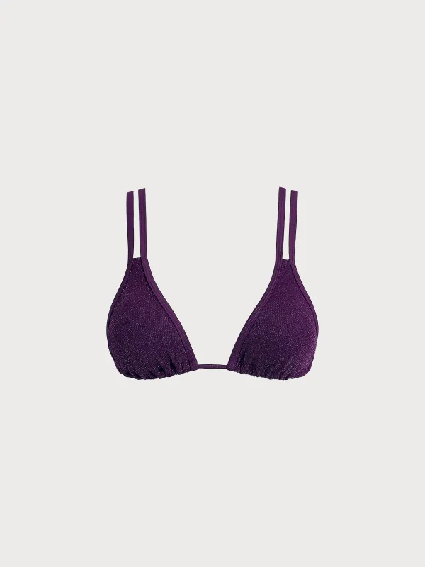 Purple Strappy Bikini Top sold by BERLOOK