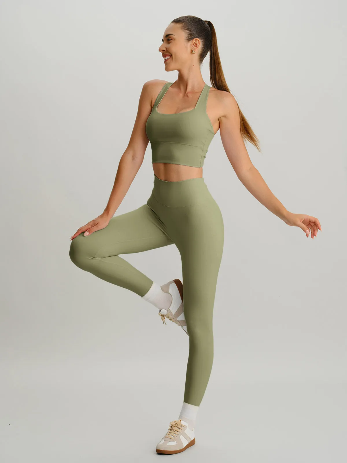 Green Gold Cut Out Leggings 24" sold by BERLOOK product image thumbnail 2