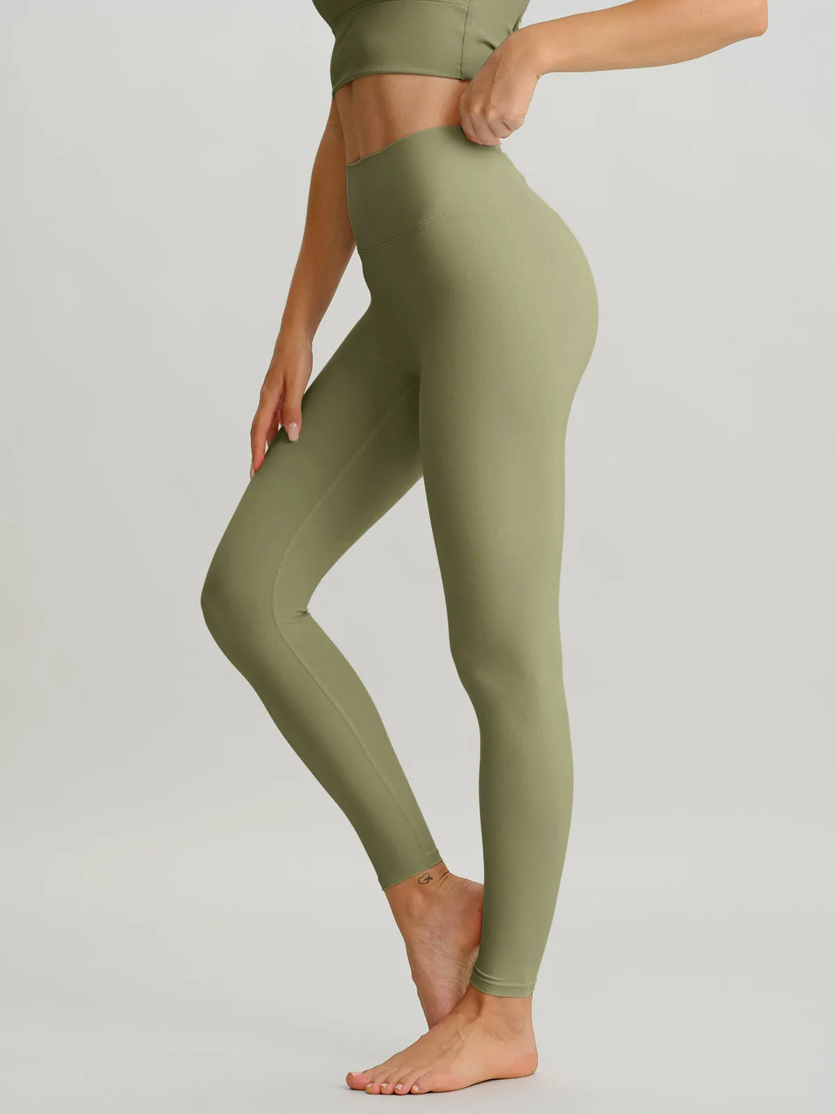Green Gold Cut Out Leggings 24" sold by BERLOOK product image thumbnail 3