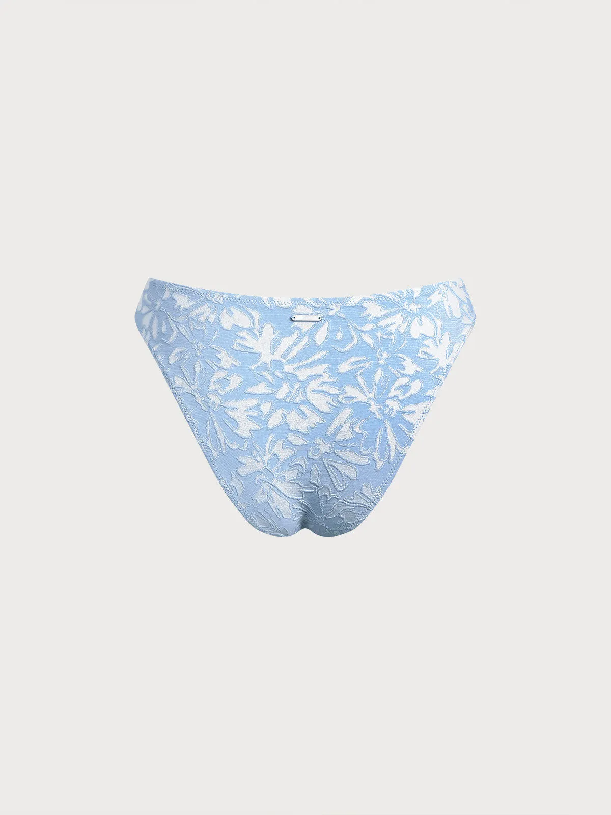 Light Blue Textured O-Ring Bikini Bottom sold by BERLOOK product image thumbnail 2