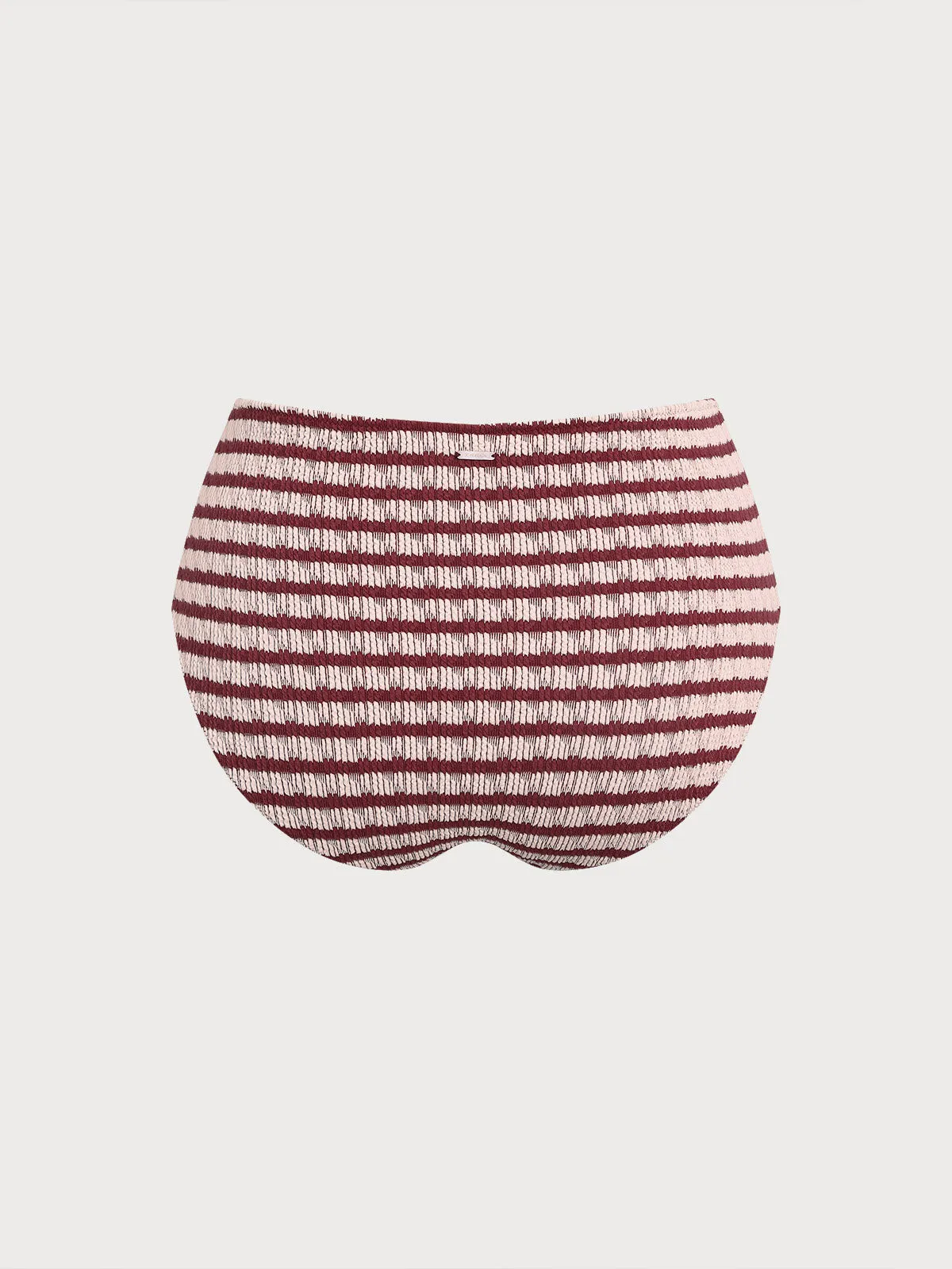 Wine Red Stripe Plus Size Bikini Bottom sold by BERLOOK product image thumbnail 2