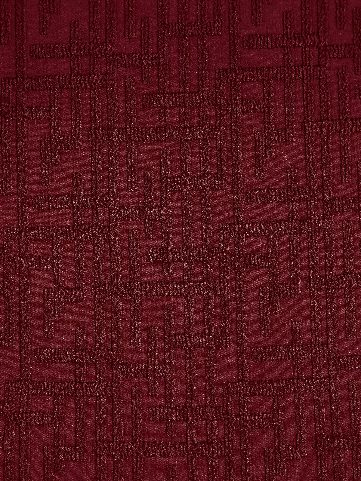 Wine Red Textured U-Ring Cross Back Bikini Top sold by BERLOOK product image thumbnail 3