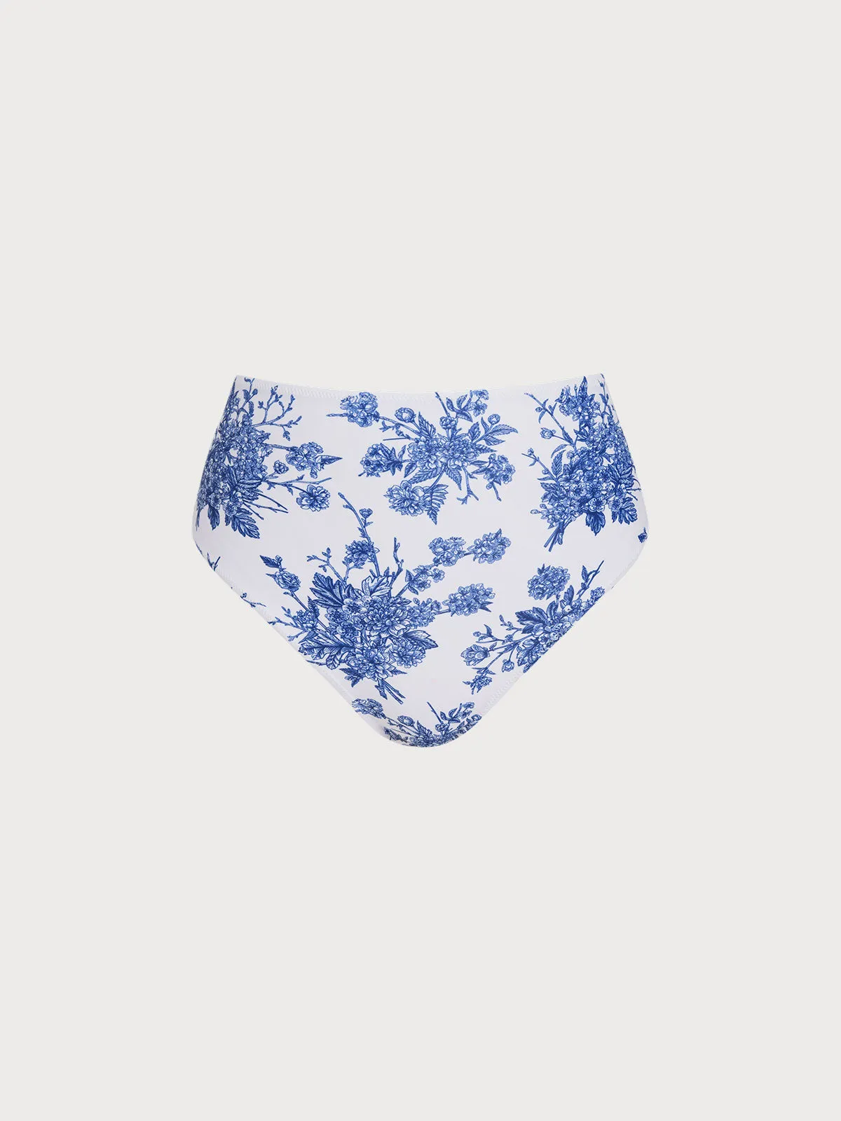 Blue Floral Full Coverage Surf Bottom sold by BERLOOK