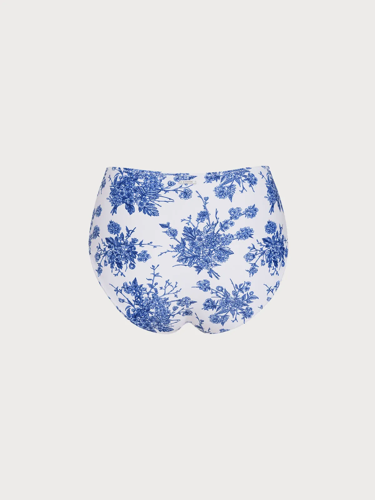 Blue Floral Full Coverage Surf Bottom sold by BERLOOK product image thumbnail 2