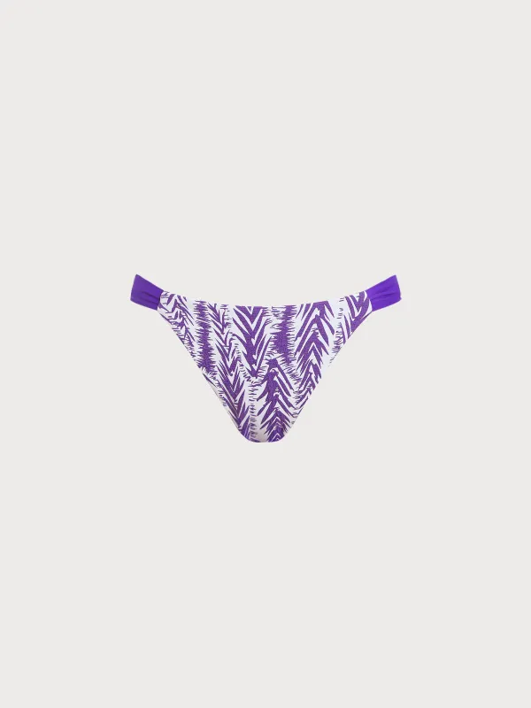 Purple Leaf Textured Bikini Bottom sold by BERLOOK