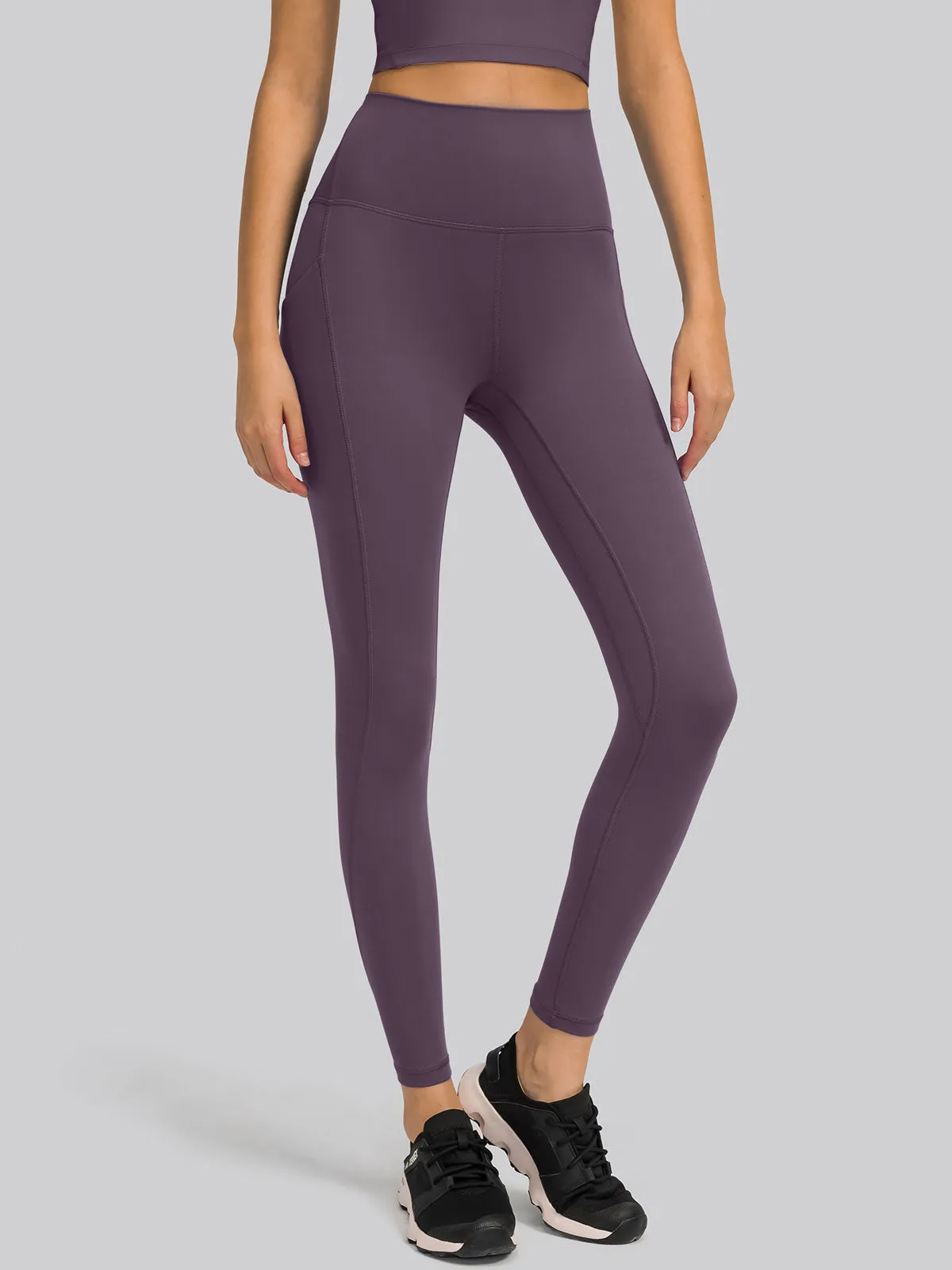Purple High-Waisted Pocket Leggings sold by BERLOOK product image thumbnail 3
