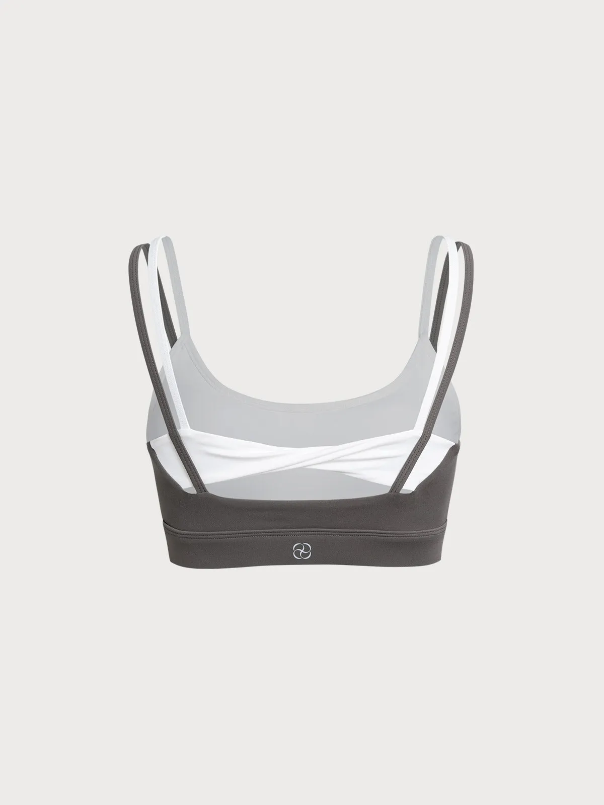 Dark Coffee Contrast Twist Sports Bra - Light Support sold by BERLOOK product image thumbnail 2
