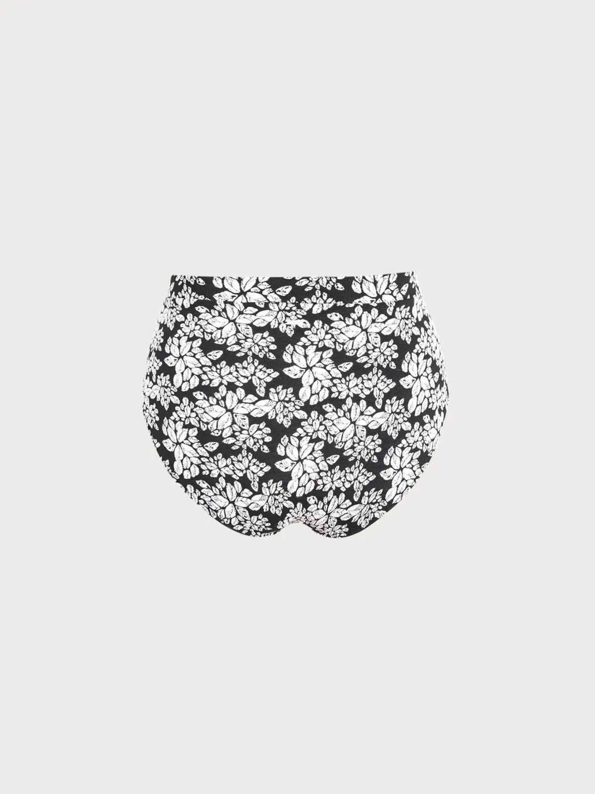 Black Floral Petal-Print Plus Size Bikini Bottom sold by BERLOOK product image thumbnail 2