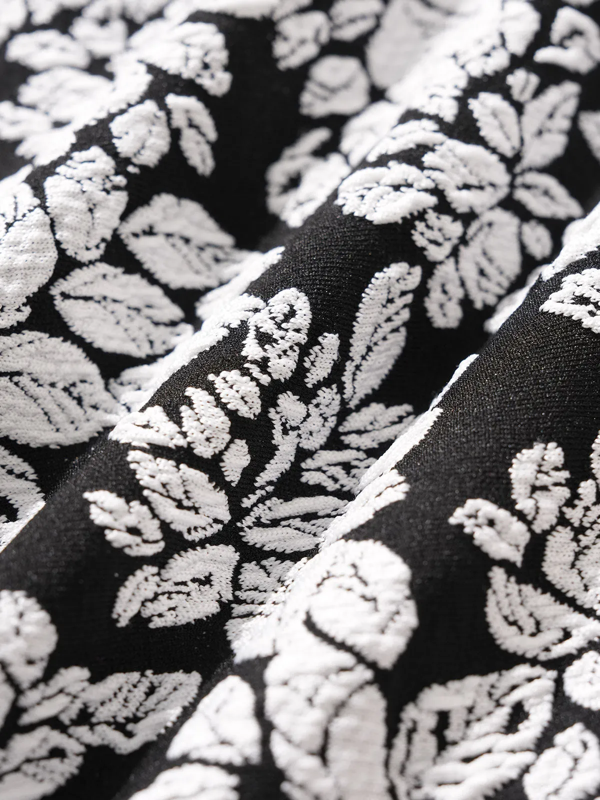 Black Floral Petal-Print Plus Size Bikini Bottom sold by BERLOOK product image thumbnail 3