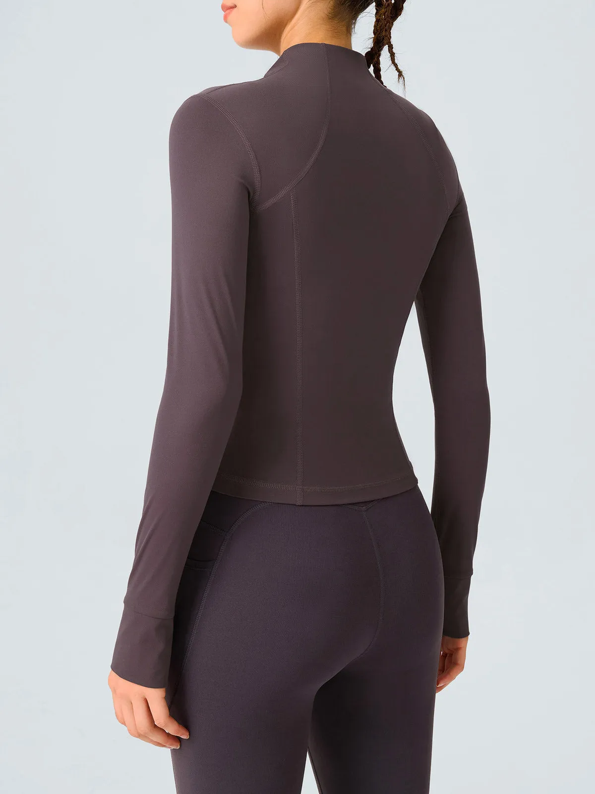 Purple Slim-Fit Zip-Up Athletic Jacket sold by BERLOOK product image thumbnail 4