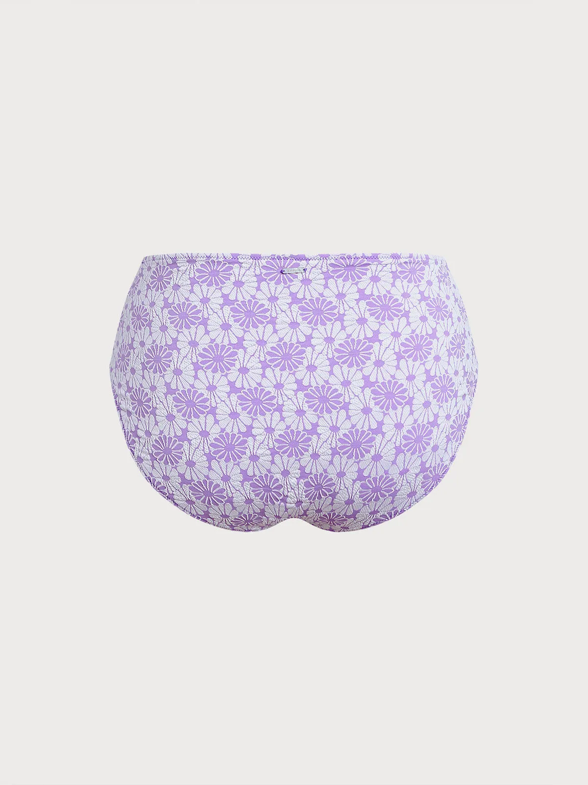 Purple Floral Print Plus Size Bikini Bottom sold by BERLOOK product image thumbnail 2